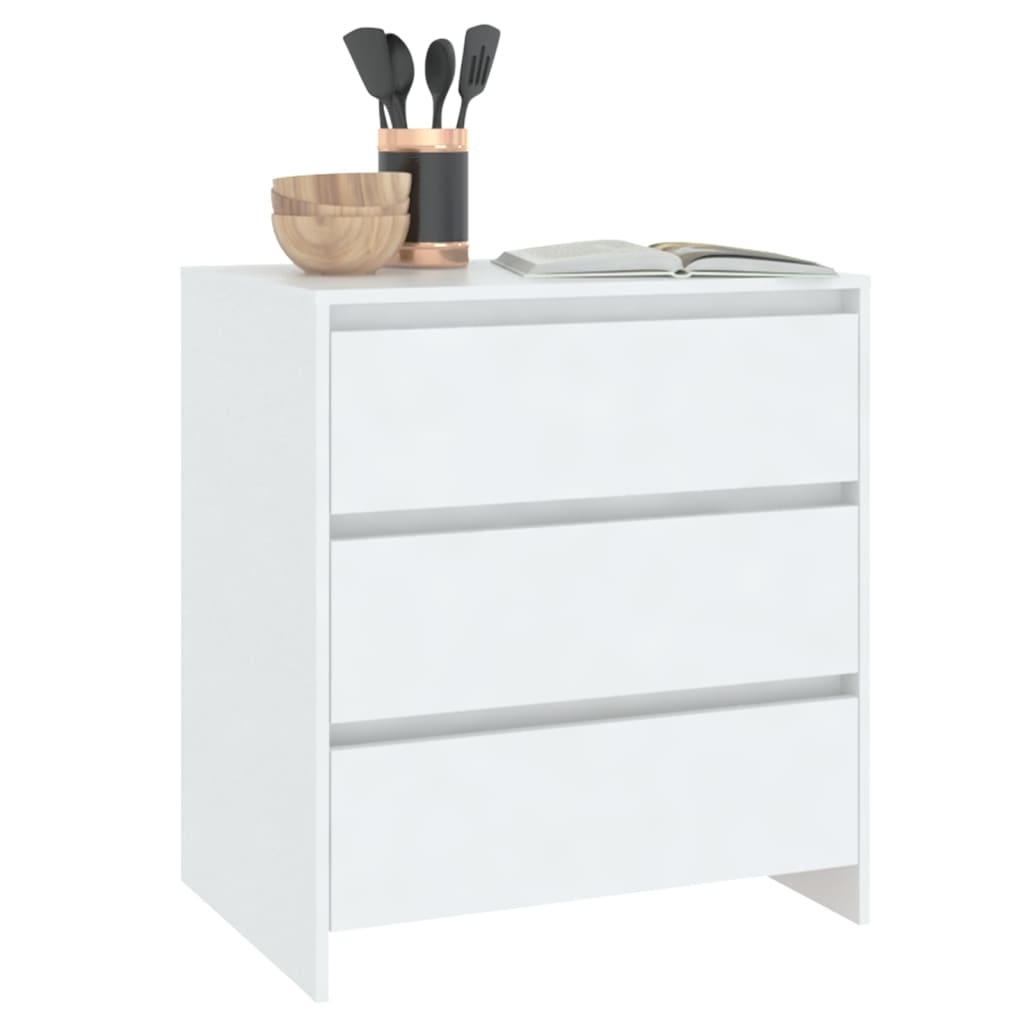 Skjenk Hvit 70X41X75 Cm Konstruert Tre