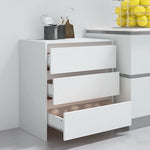 Skjenk Hvit 70X41X75 Cm Konstruert Tre