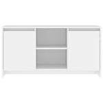 Tv-Benk Hvit 102X37,5X52,5 Cm Konstruert Tre