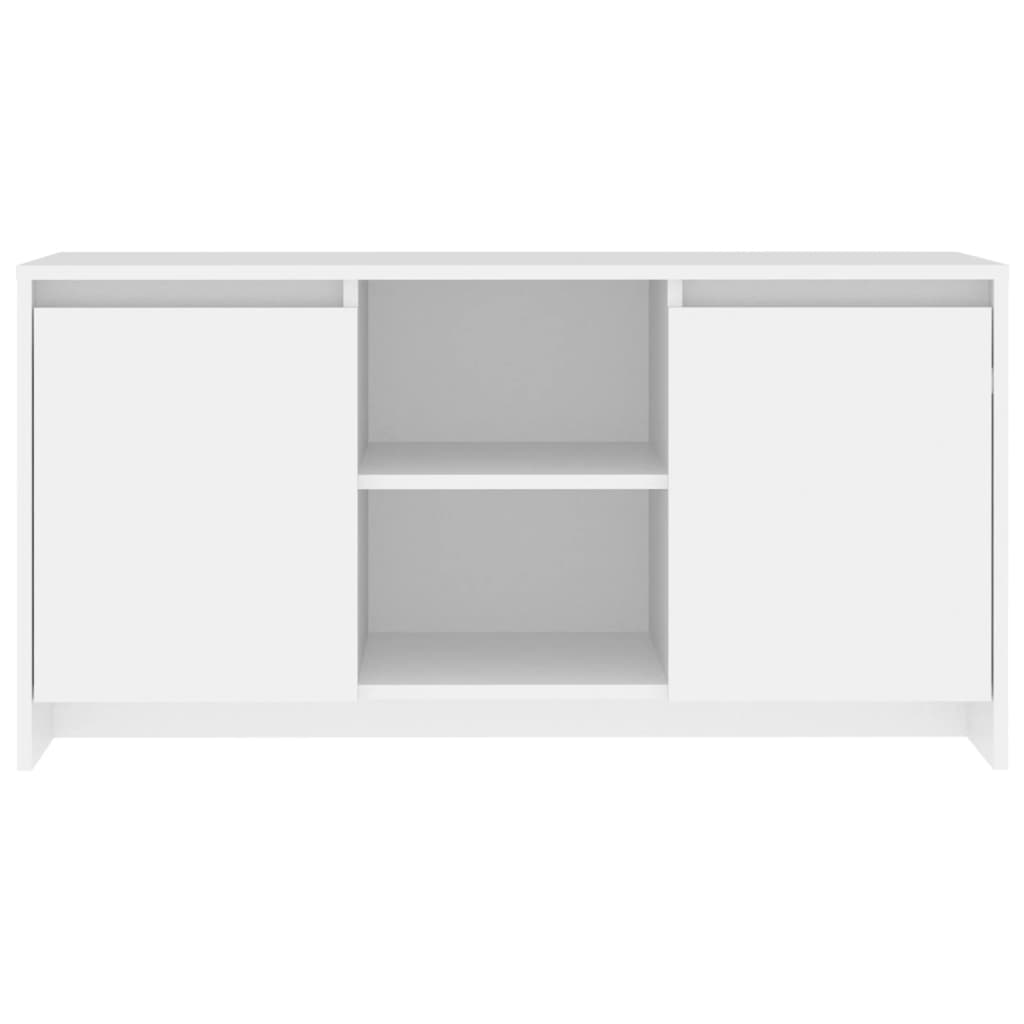 Tv-Benk Hvit 102X37,5X52,5 Cm Konstruert Tre
