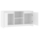 Tv-Benk Hvit 102X37,5X52,5 Cm Konstruert Tre