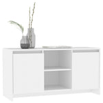 Tv-Benk Hvit 102X37,5X52,5 Cm Konstruert Tre