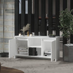 Tv-Benk Hvit 102X37,5X52,5 Cm Konstruert Tre