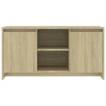 Tv-Benk Sonoma Eik 102X37,5X52,5 Cm Konstruert Tre