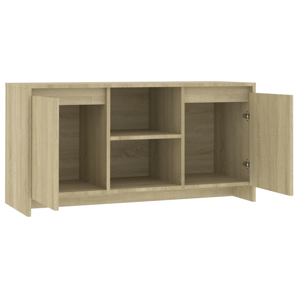 Tv-Benk Sonoma Eik 102X37,5X52,5 Cm Konstruert Tre