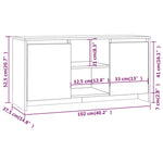 Tv-Benk Sonoma Eik 102X37,5X52,5 Cm Konstruert Tre