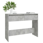 Salongbord Betonggrå 100X35X76,5 Cm Konstruert Tre