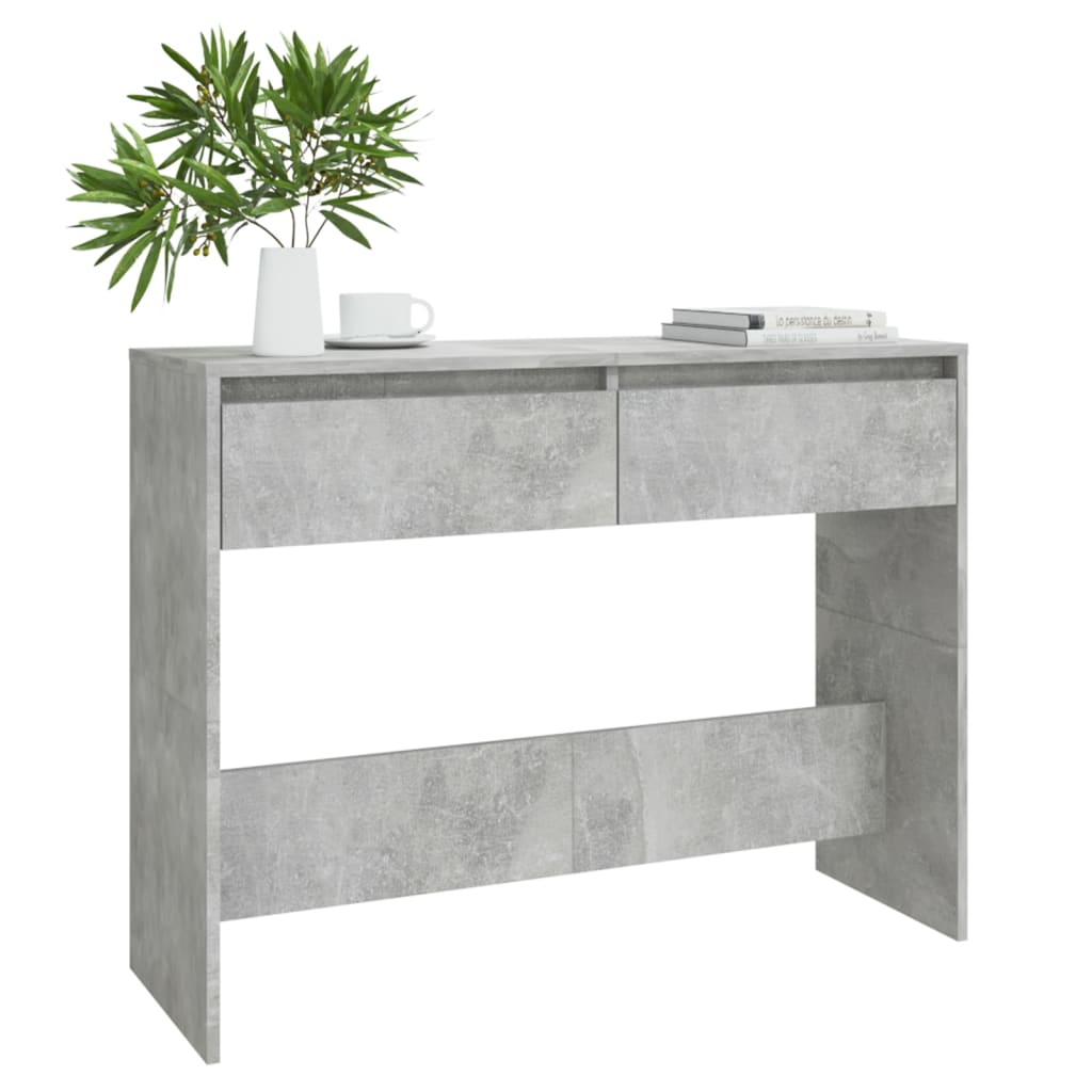 Salongbord Betonggrå 100X35X76,5 Cm Konstruert Tre