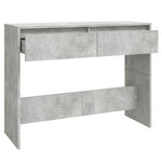 Salongbord Betonggrå 100X35X76,5 Cm Konstruert Tre