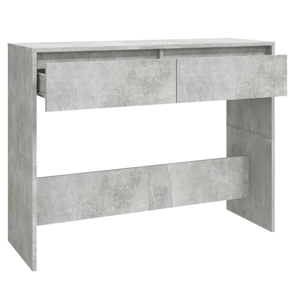 Salongbord Betonggrå 100X35X76,5 Cm Konstruert Tre