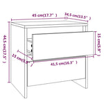 Nattbord Sonoma Eik 45X34,5X44,5 Cm Konstruert Tre