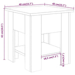 Salongbord Svart 40X40X42 Cm Konstruert Tre