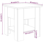 Salongbord Sonoma Eik 40X40X42 Cm Konstruert Tre