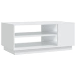 Salongbord Hvit 102X55X43 Cm Konstruert Tre
