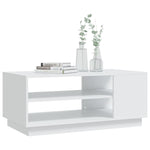 Salongbord Hvit 102X55X43 Cm Konstruert Tre