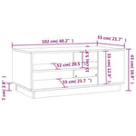 Salongbord Svart 102X55X43 Cm Konstruert Tre