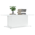 Salongbord Hvit 102X55,5X40 Cm Konstruert Tre