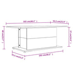 Salongbord Hvit 102X55,5X40 Cm Konstruert Tre