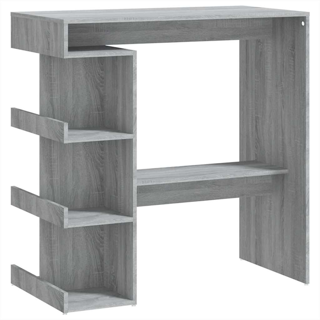 Barbord Oppbevaringsstativ Grå Eik 100X50X101,5 Cm Sponplate