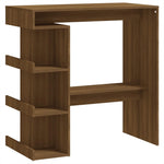 Barbord Med Oppbevaring Brun Eik 100X50X101,5 Cm Konstruert Tre