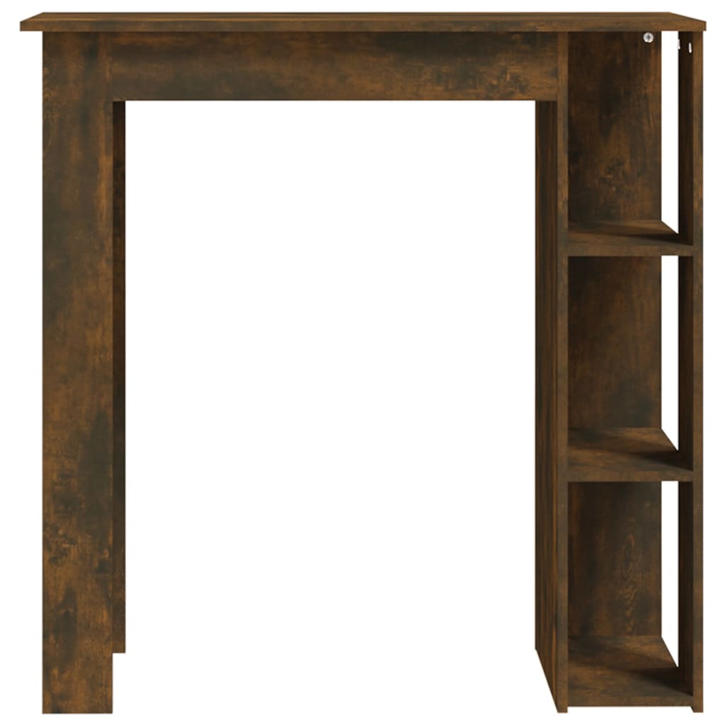 Barbord Med Hylle Røkt Eik 102X50X103,5 Cm