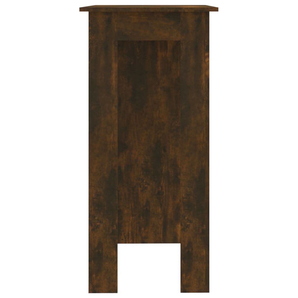 Barbord Med Hylle Røkt Eik 102X50X103,5 Cm