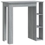 Barbord Med Hylle Grå Sonoma Eik 102X50X103,5 Cm Konstruert Tre