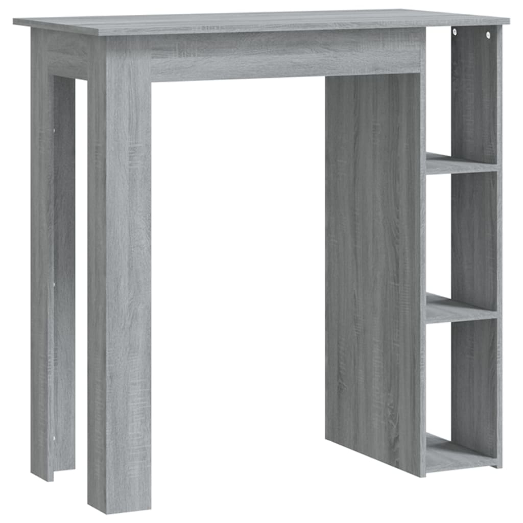 Barbord Med Hylle Grå Sonoma Eik 102X50X103,5 Cm Konstruert Tre