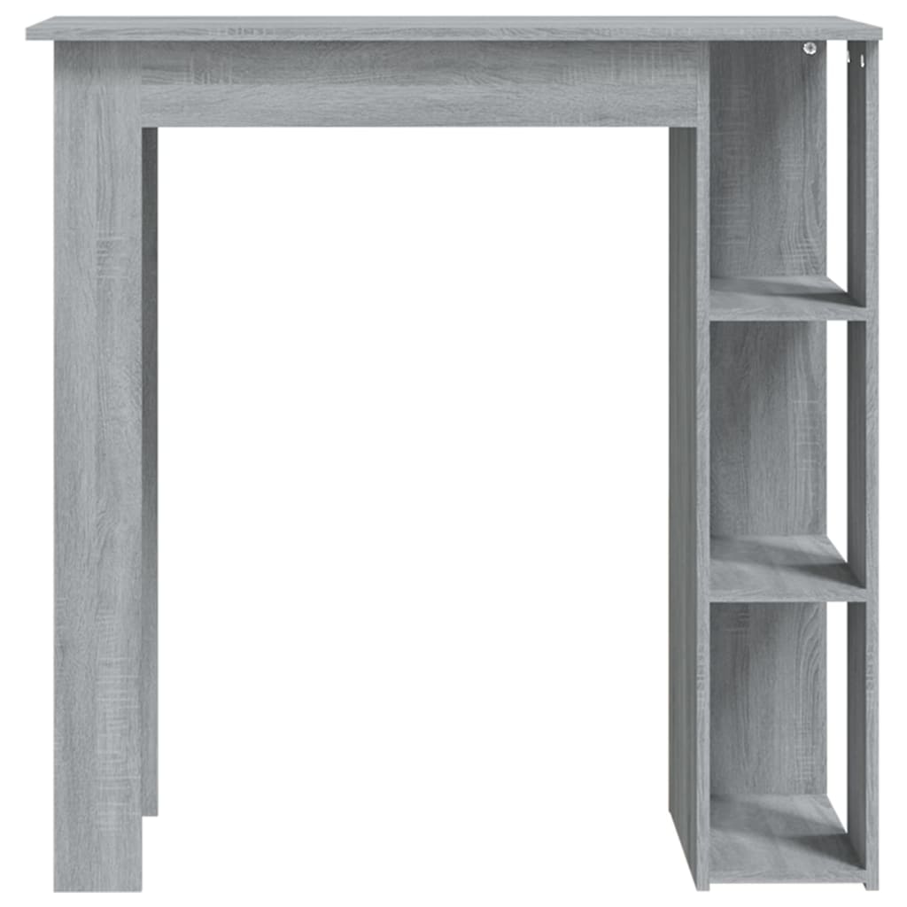 Barbord Med Hylle Grå Sonoma Eik 102X50X103,5 Cm Konstruert Tre