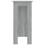 Barbord Med Hylle Grå Sonoma Eik 102X50X103,5 Cm Konstruert Tre