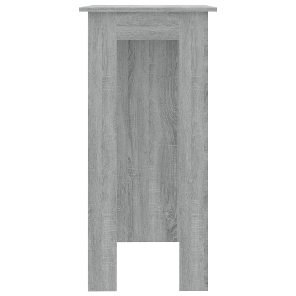 Barbord Med Hylle Grå Sonoma Eik 102X50X103,5 Cm Konstruert Tre