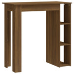 Barbord Med Hylle Brun Eik 102X50X103,5 Cm Konstruert Tre