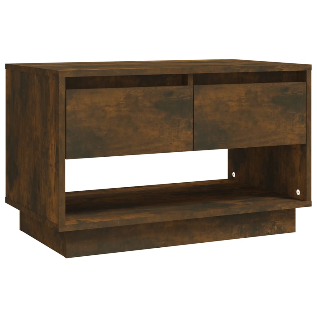 Tv-Benk Røkt Eik 70X41X44 Cm Konstruert Tre
