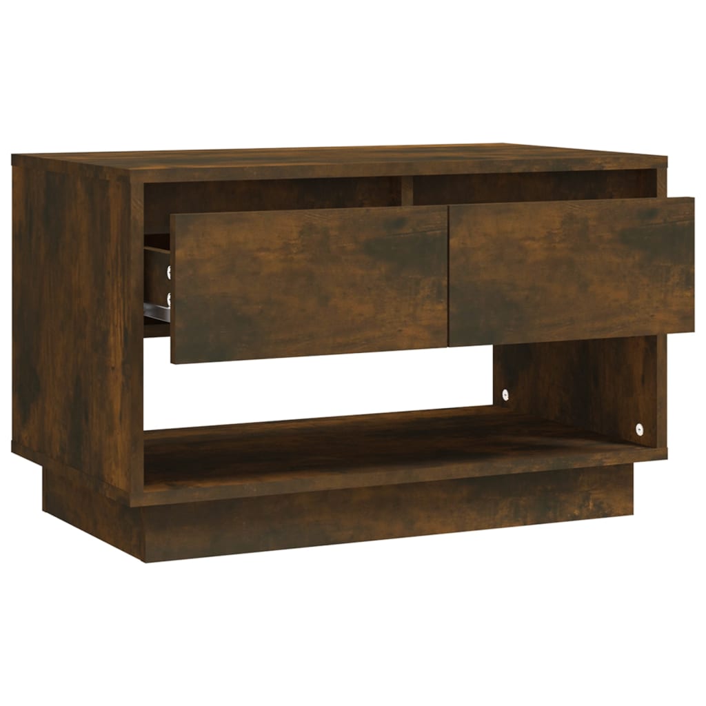 Tv-Benk Røkt Eik 70X41X44 Cm Konstruert Tre