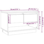 Tv-Benk Røkt Eik 70X41X44 Cm Konstruert Tre