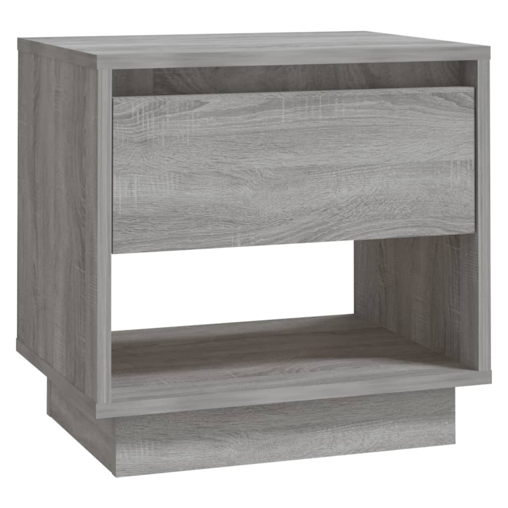 Nattbord Grå Sonoma Eik 45X34X44 Cm Konstruert Tre