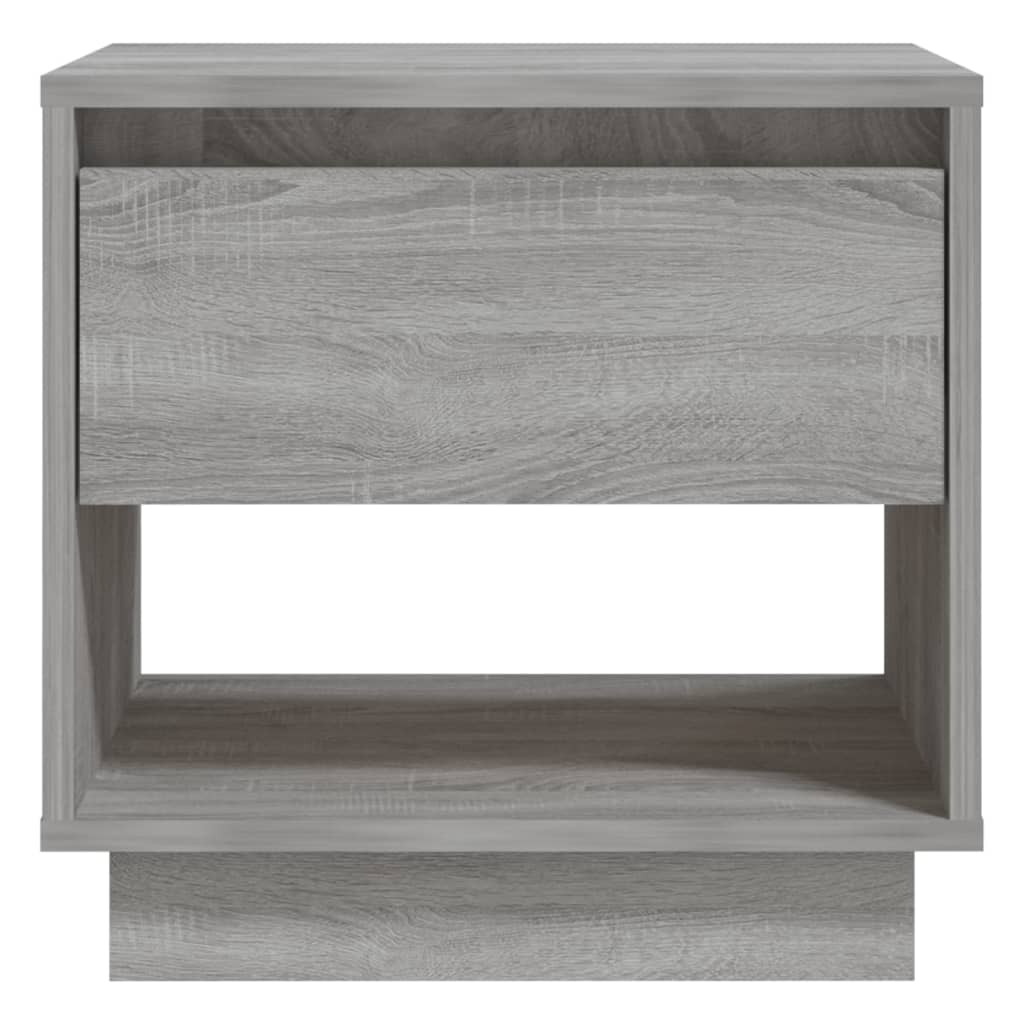 Nattbord Grå Sonoma Eik 45X34X44 Cm Konstruert Tre