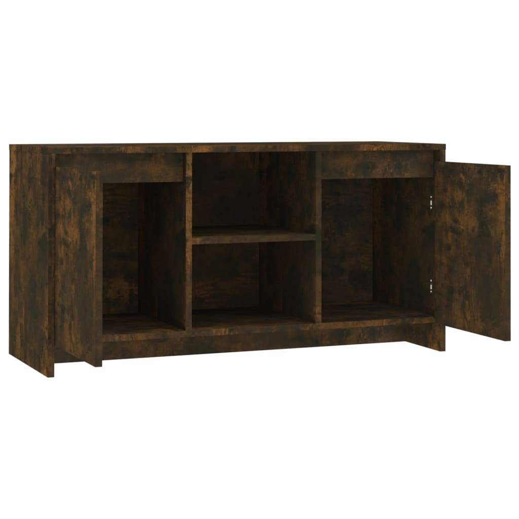 Tv-Benk Røkt Eik 102X37,5X52,5 Cm Konstruert Tre