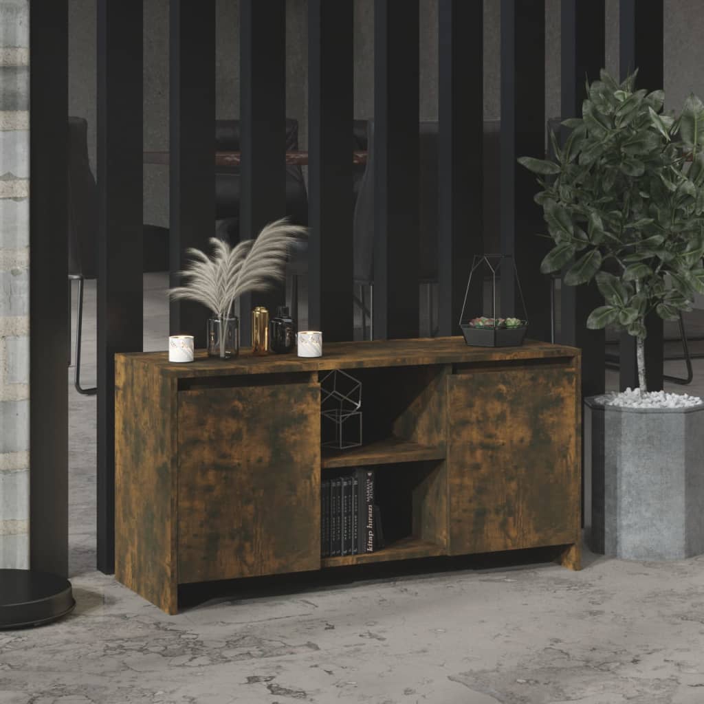 Tv-Benk Røkt Eik 102X37,5X52,5 Cm Konstruert Tre