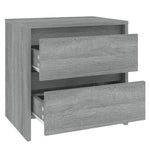Nattbord Grå Sonoma Eik 45X34,5X44,5 Cm Konstruert Tre