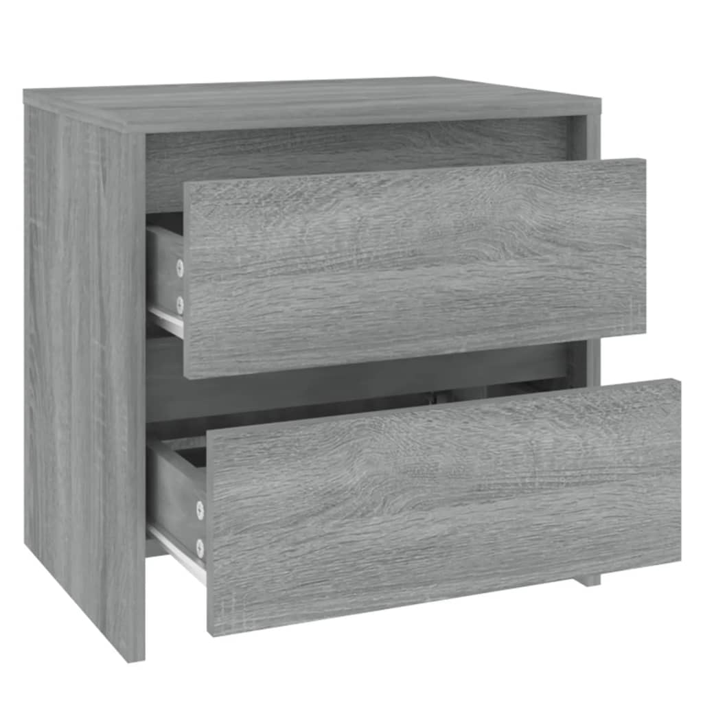 Nattbord Grå Sonoma Eik 45X34,5X44,5 Cm Konstruert Tre