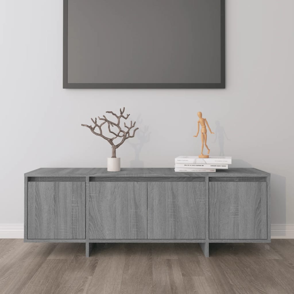 Tv-Benk Grå Sonoma Eik 120X30X40,5 Cm Konstruert Tre