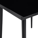 Hagebord Svart 140X70X74 Cm Stål Og Glass
