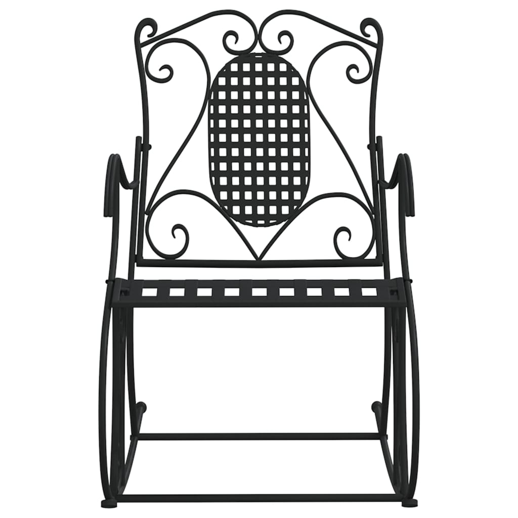 Gyngebenk 84 Cm Svart Stål