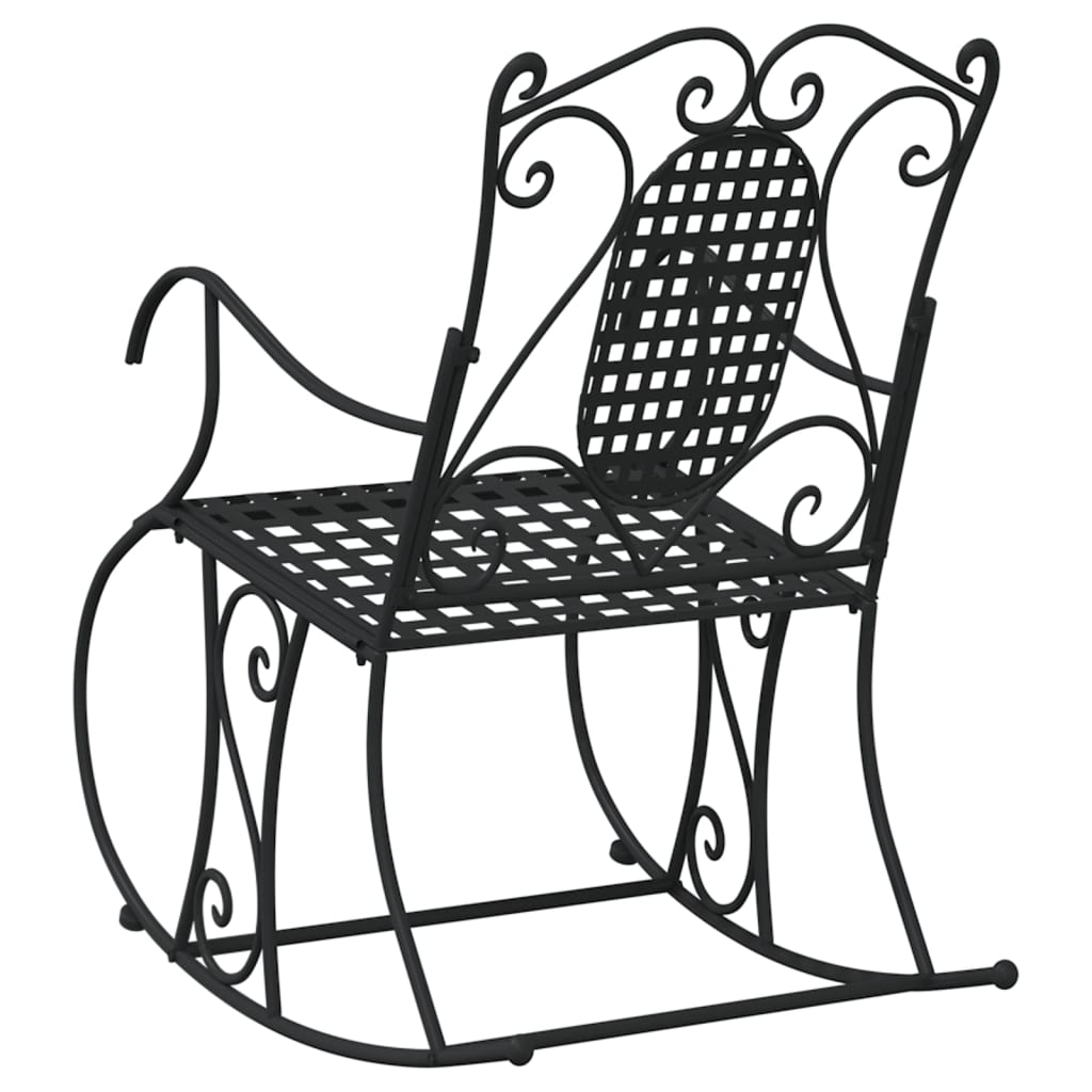 Gyngebenk 84 Cm Svart Stål