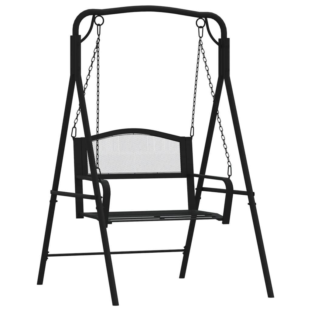 Hengebenk 124 Cm Svart Stål