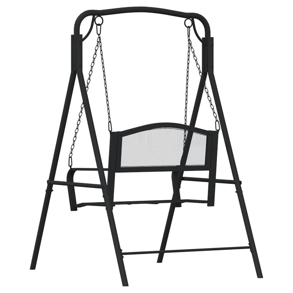 Hengebenk 124 Cm Svart Stål