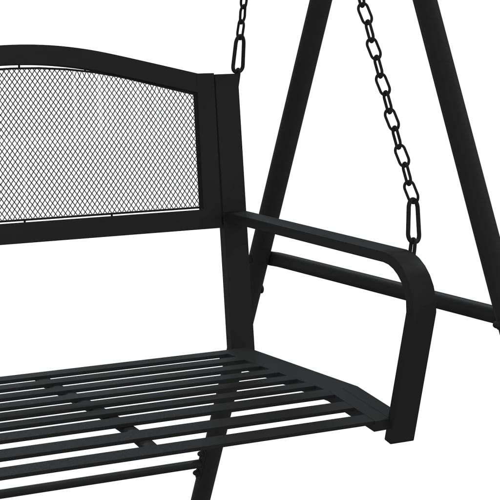 Hengebenk 124 Cm Svart Stål