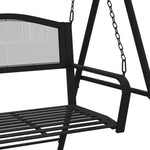 Hengebenk 124 Cm Svart Stål