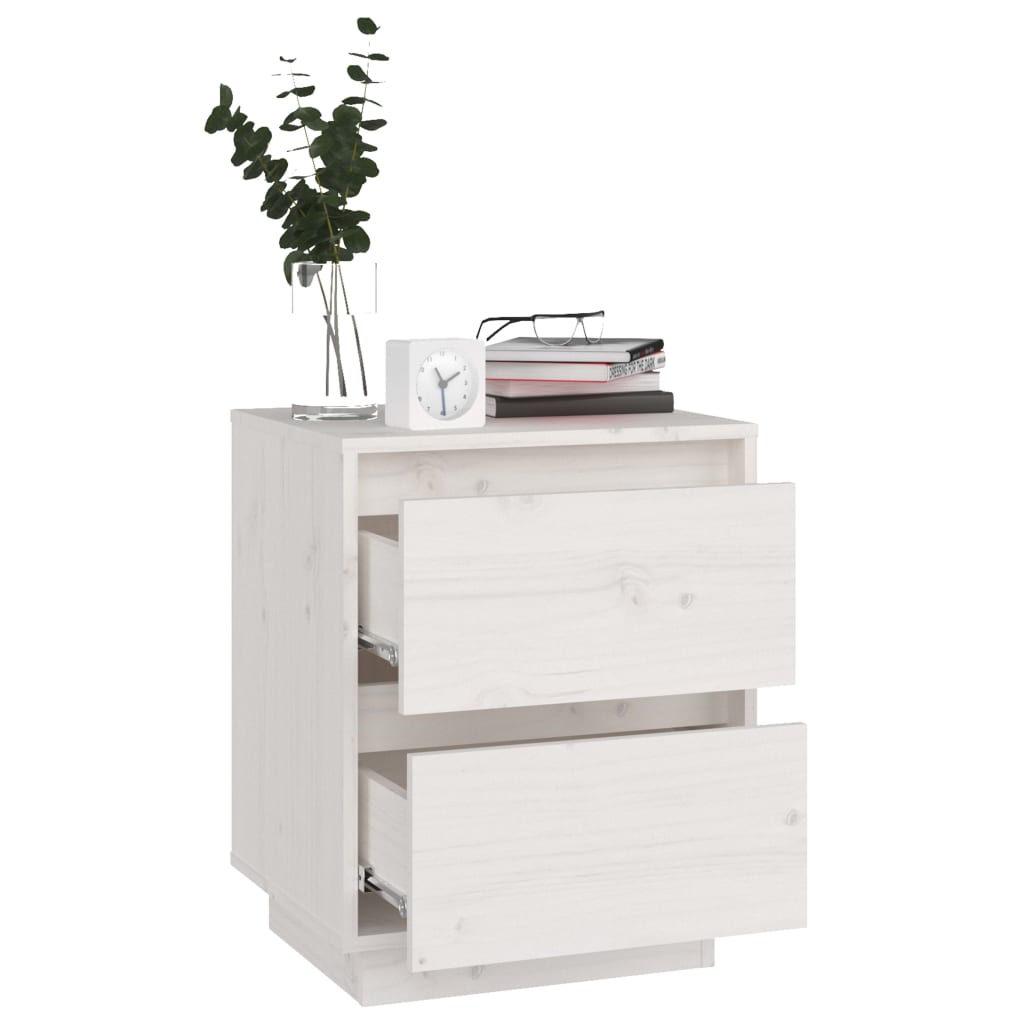Nattbord Hvit 40X35X50 Heltre Furu